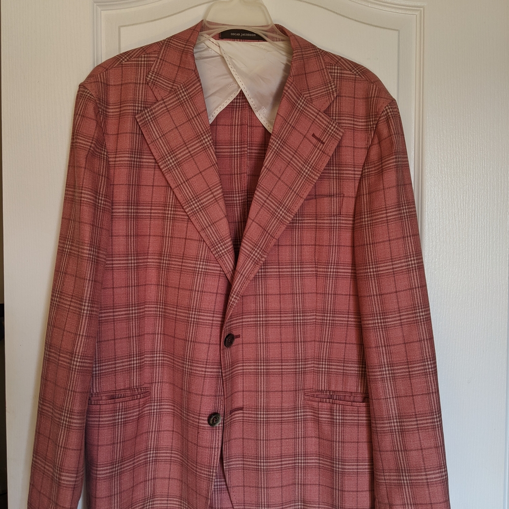 Italian Pink Plaid Blazer